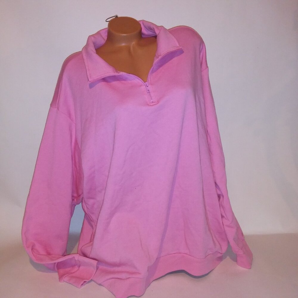 PINK Victoria's Secret Bubblegum Pink Half-Zip Sweatshirt